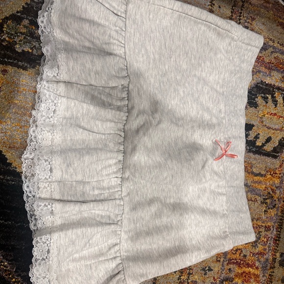 Grey Ruffle Mini Skirt - Picture 4 of 5